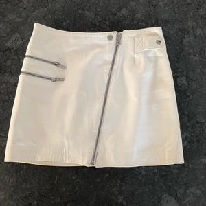 White leather Rag & Bone mini skirt